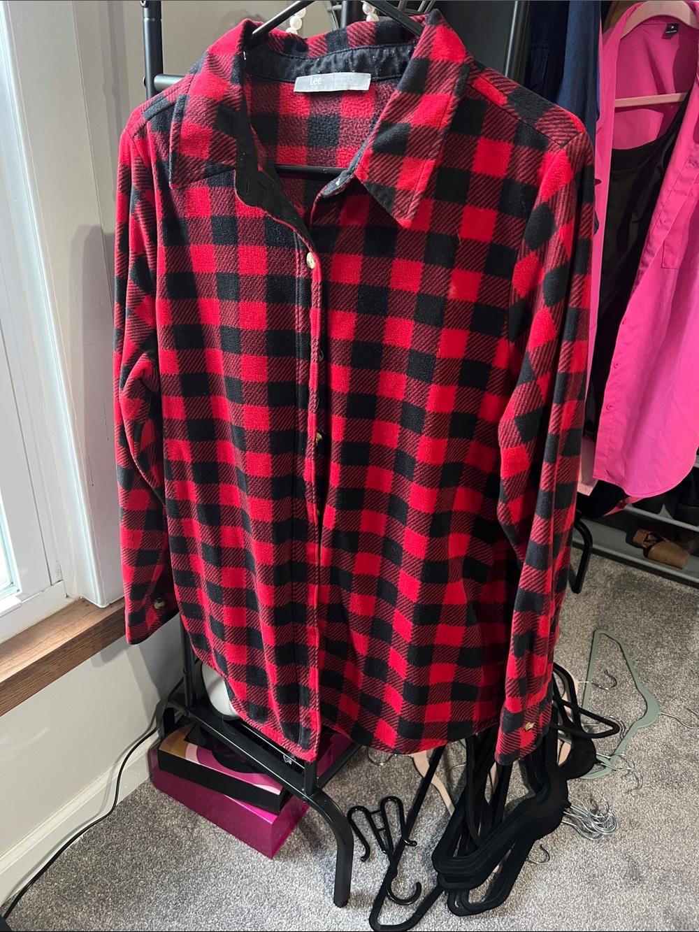 Riders by Lee Red and Black Buffalo Plaid Jacket